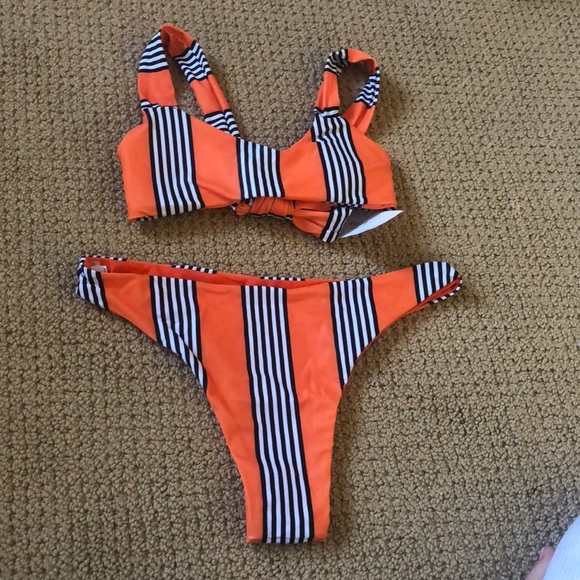 Zaful Other - orange w/ black stripes zaful bikini Zaful Other - orange w/ black stripes zaful bikini